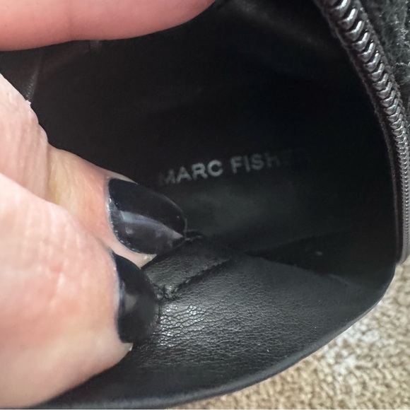 Marc Fisher Over The Knee Boots Women’s Size 9.5 Black Faux Suede Style Enrika - Picture 6 of 15